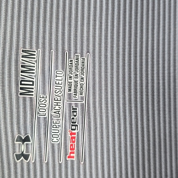 Under Armor Gray Stripe Heat Gear Loose Fit Pullover Medium M - Picture 4 of 6